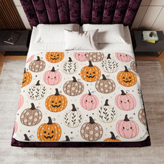 Happy Pumpkin Patch Halloween Blanket