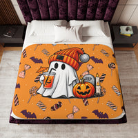 Pumpkin Pup Halloween Blanket