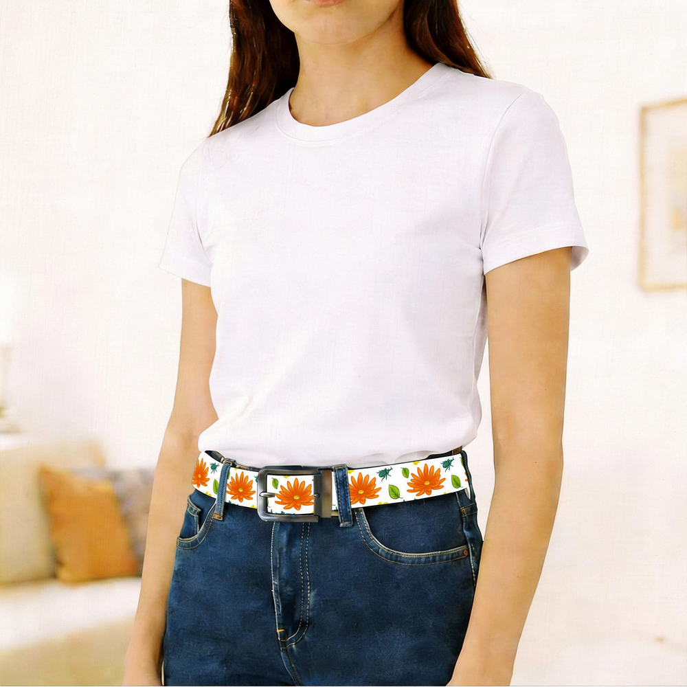 Autumn Glow Belt with Metal Buckle
