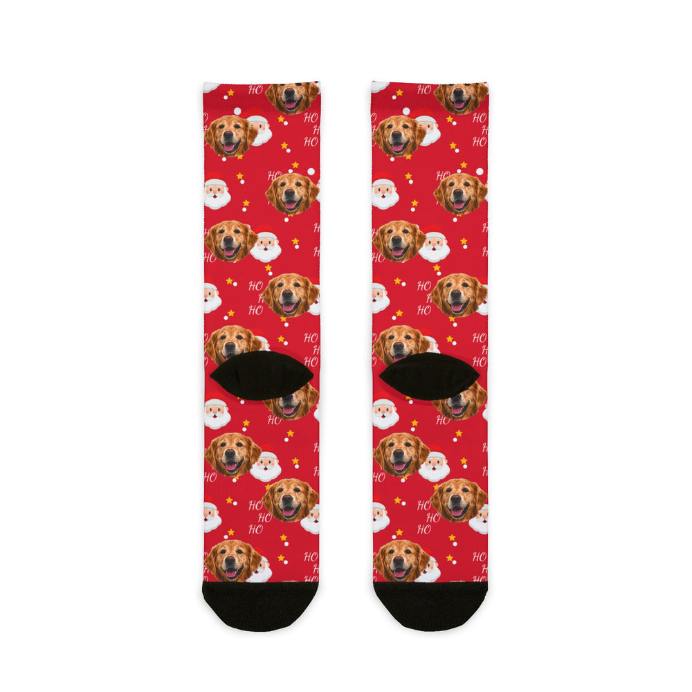 Custom Ho Ho Santa Christmas Socks