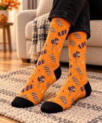 Bats And Candies Halloween Socks