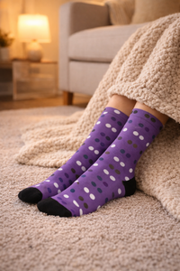 Quadra Dots Purple Socks