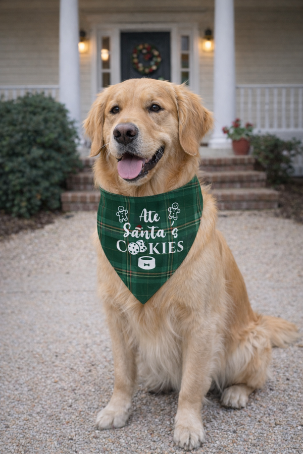 Ate Santa's Cookies Pet Bandana