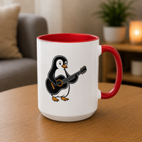Penguin Guitar Jam Mug