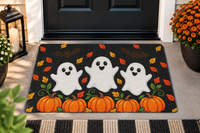 Pumpkin And Boo Halloween Mat