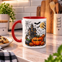 Custom Horror House Halloween Mug