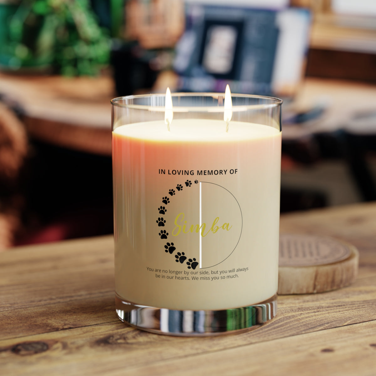 In The Loving Memory Of Custom Candle