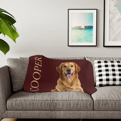 Custom Dog Portrait Blanket
