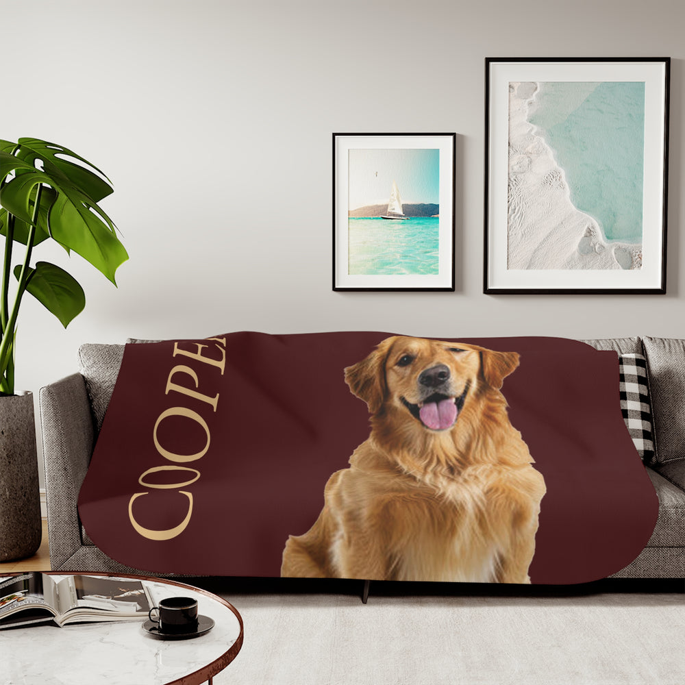 Custom Dog Portrait Blanket