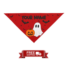 Custom Cute Ghost And Pumpkin Halloween Bandana