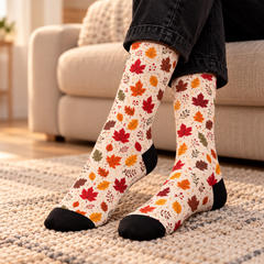 Fall Leaves Halloween Socks