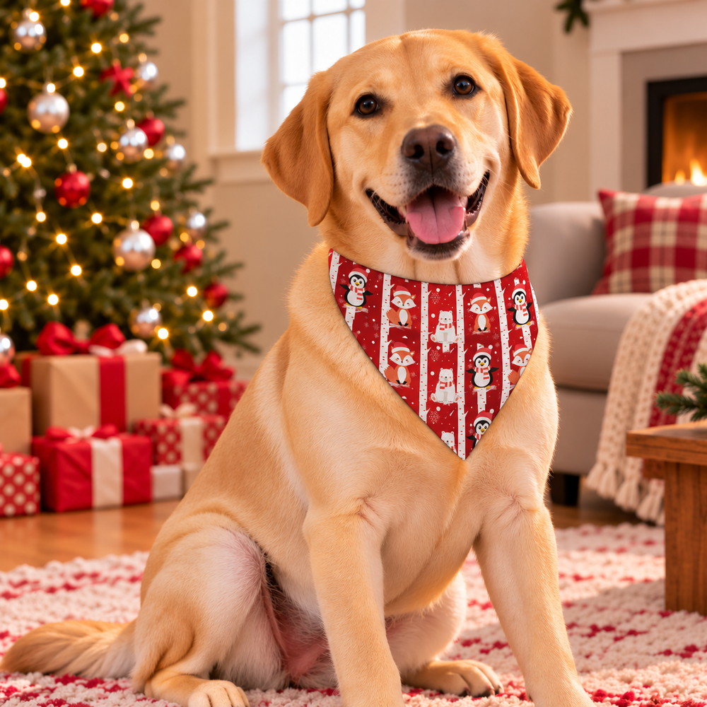 Christmas Reindeer Fair Isle Pet Bandana