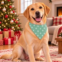 Snow Flakes Christmas  Pet Bandana