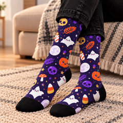 Friendly Ghosts And Friends Halloween Socks