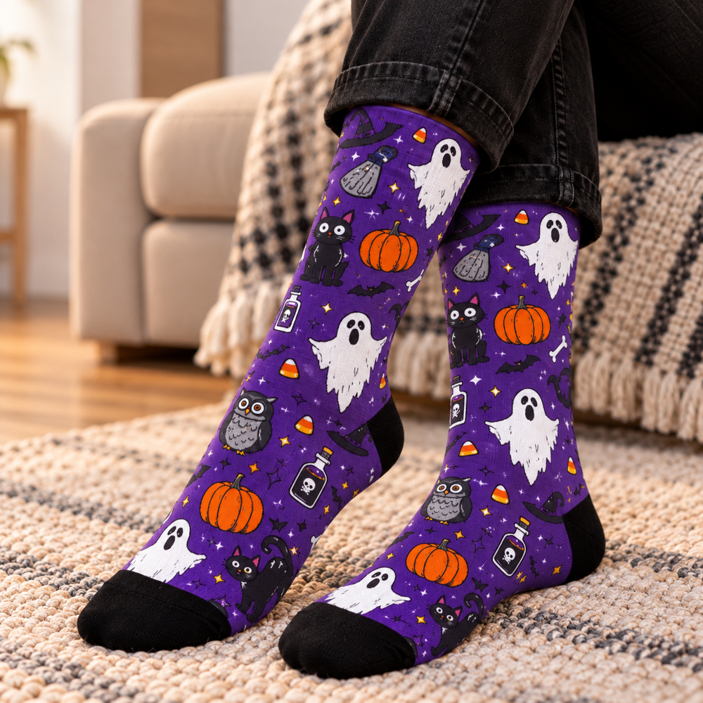 Pumpkin Halloween Socks