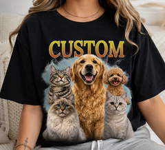Custom Rap Pet Photo T-shirt